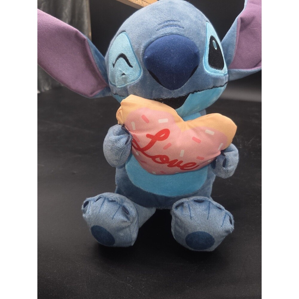 13" Disney Lilo & Stitch Holding Love Heart Officially Licensed Plush Clean